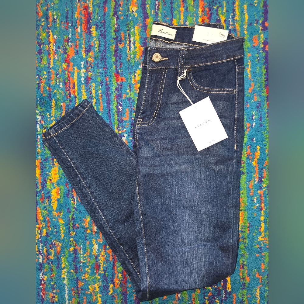 NWT Kancan Women's Blue Super‎ Skinny Jeans Midrise